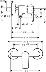 hansgrohe 31680 Metris 花灑龍頭-hong-kong