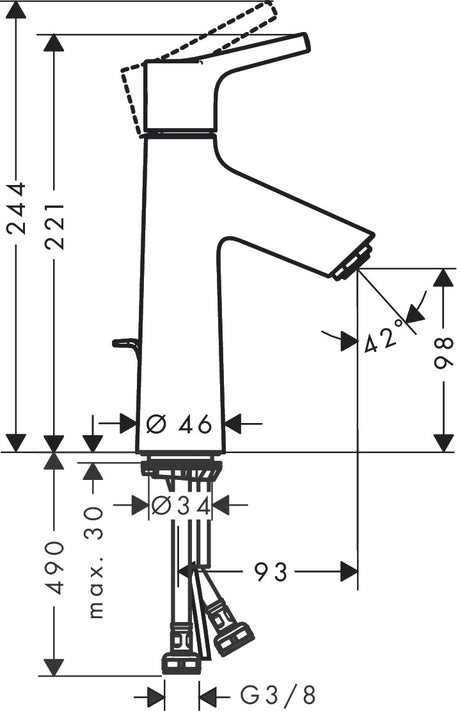 hansgrohe 72020 Talis S 面盆龍頭-hong-kong