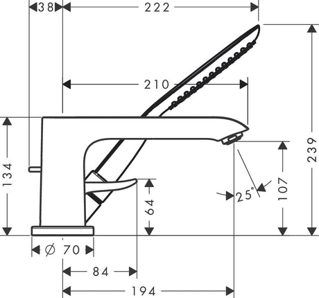 hansgrohe 31190 Metris 浴缸龍頭-hong-kong