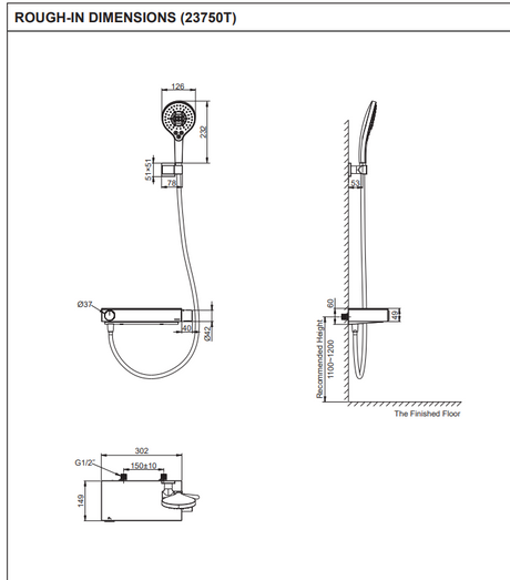 KOHLER K-23748T-9-CP URBANITY 掛牆式恆溫浴缸花灑龍頭-hong-kong