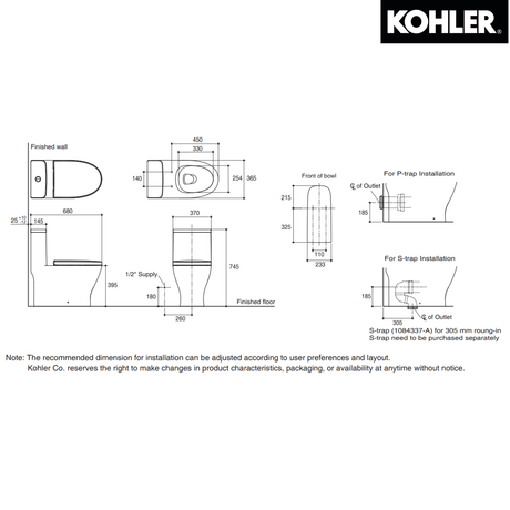 KOHLER K-27869H-0 REACH UP 連體式自由咀座廁-hong-kong