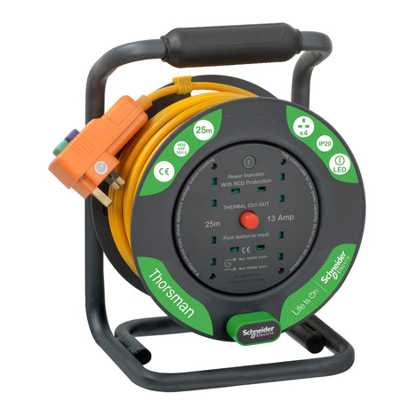 Schneider 施耐德 IMT33146 BS 230V-RCD 25M 4插蘇 電線拖轆-hong-kong