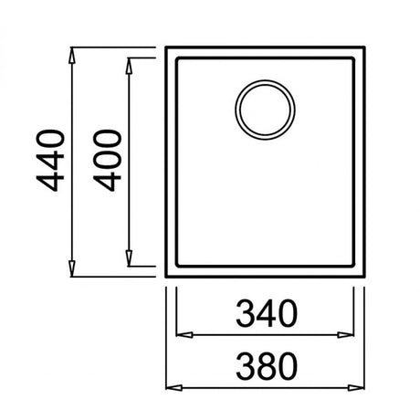 elleci Quadra 100 Undermount 臺下花崗巖星盆 (ghisa)-hong-kong