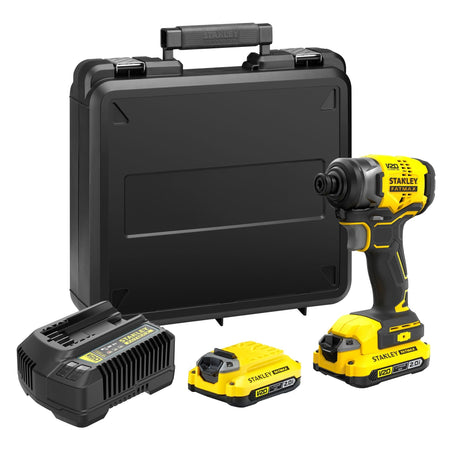 美國 STANLEY 史丹利 SFMCF810D2K-GB V20 充電式無刷衝擊起子 (2電1充套裝)-hong-kong