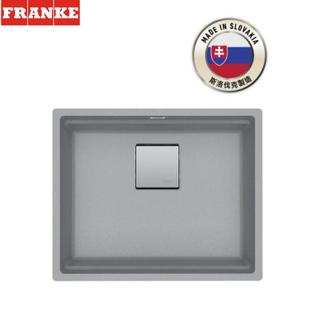 FRANKE KNG 110-52 (125.0529.605) Kubus 2 花崗巖 檯底 單星盆 560x460mm 巖灰色-hong-kong