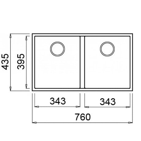 elleci Integra 350 Undermount 臺下花崗巖星盆 (Black)-hong-kong
