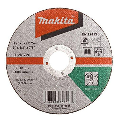 Makita 牧田 D-18720 直徑125mm 切割砂輪片 (切割石材及磚塊用) (50件)-hong-kong