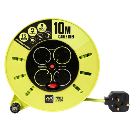 英國 Masterplug CMU10134SL-PX 4 Socket 13A 10M 電線拖轆-hong-kong