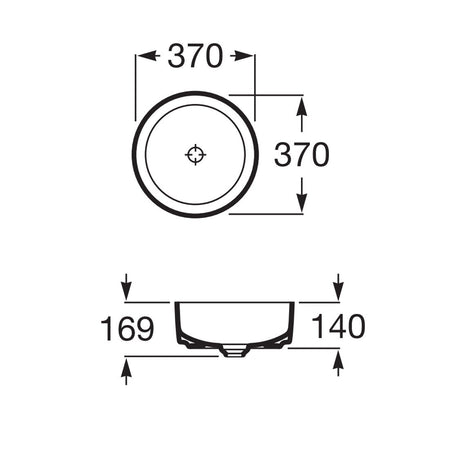 ROCA A327523640 Inspira ROUND 檯上盆 370x370x140mm 瑪瑙色-hong-kong