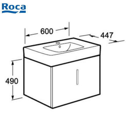 Roca Dama Senso+Saint 32751B+856555858 掛牆面盆連單門吊櫃-hong-kong